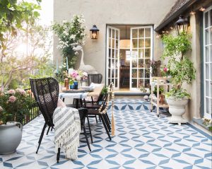 Encaustic tiles outdoor