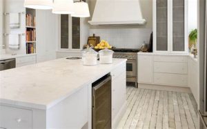 White tile kitchen counterpots