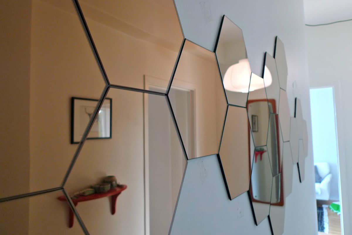  Glass Tile Mirror Frame is available in 12-inch and 1-inch 